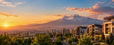 Erciyes manzaralı Kayseri'de bir apartman